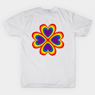 LGBT Flowers of various colors bloom in equal measure on white background T-Shirt